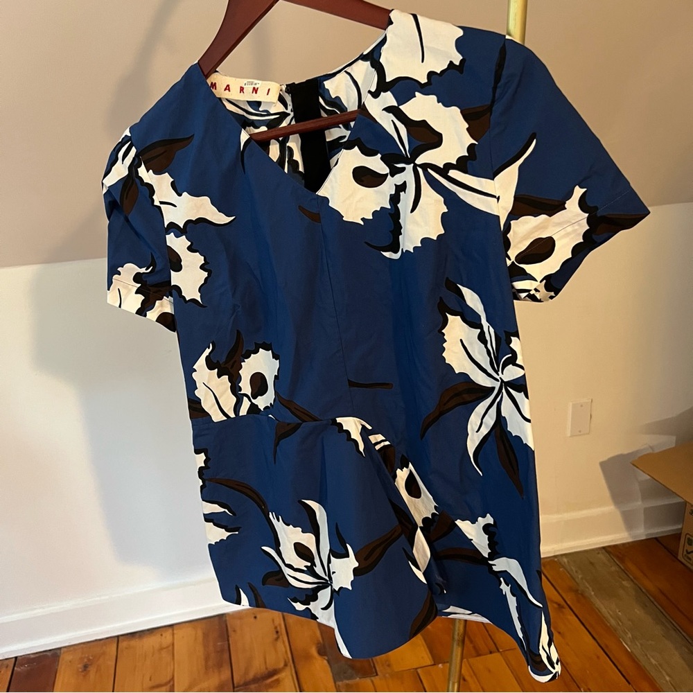 Marni blue print top (44 IT)